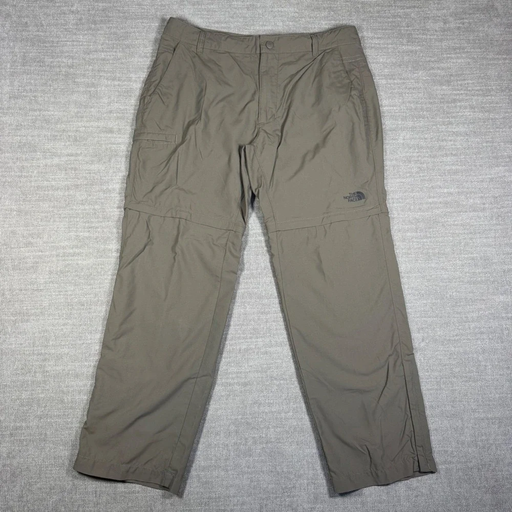The North Face Basin Convertible Pants Mens 36 Short NWOT Taupe Green Hiking